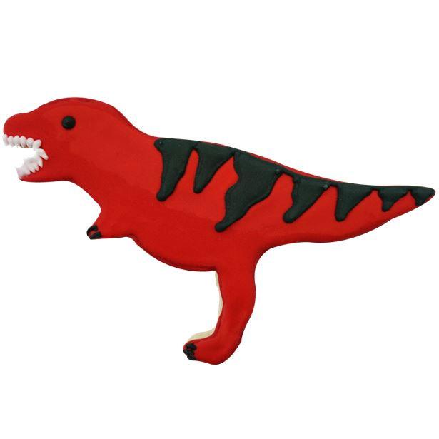 Decorating idea for our Dinosaur Cookie Cutter by Anniversery House K1245 available here at Karnival Costumes online party shop