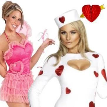 Valentine's Day fancy dress costumes for ladies available here at Karnival Costumes online party shop