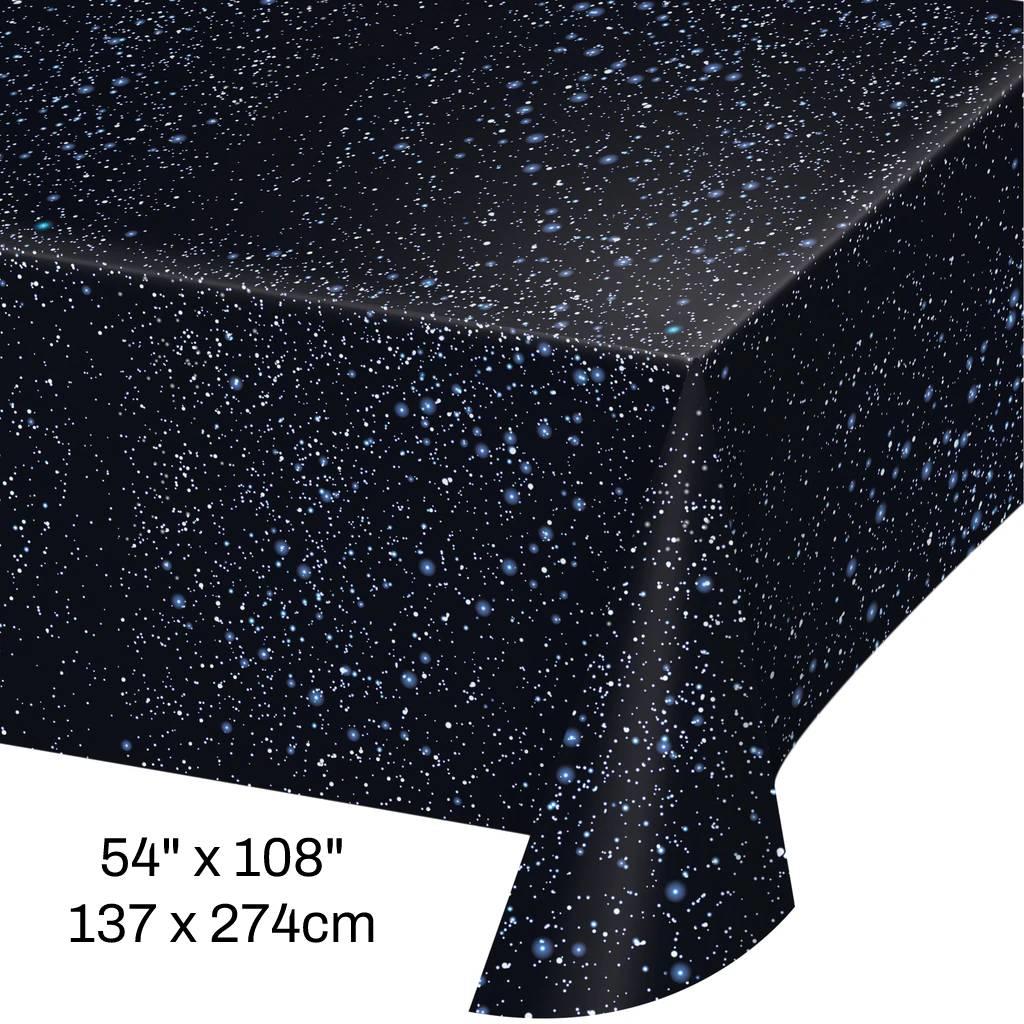 Space Blast Plastic Tablecover All Over Print 54" x 108" by Creative Party 725533 available here at Karnival Costumes online party shop