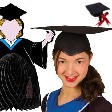Graduation celebrations costumes, hats, mortar boards and costume accessories etc all available here at Karnival Costumes online party shop