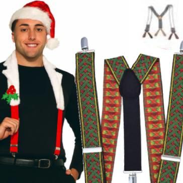 Christmas Costume Braces for men and women including Santa's Braces all available here at Karnival Costumes online Christmas party shop
