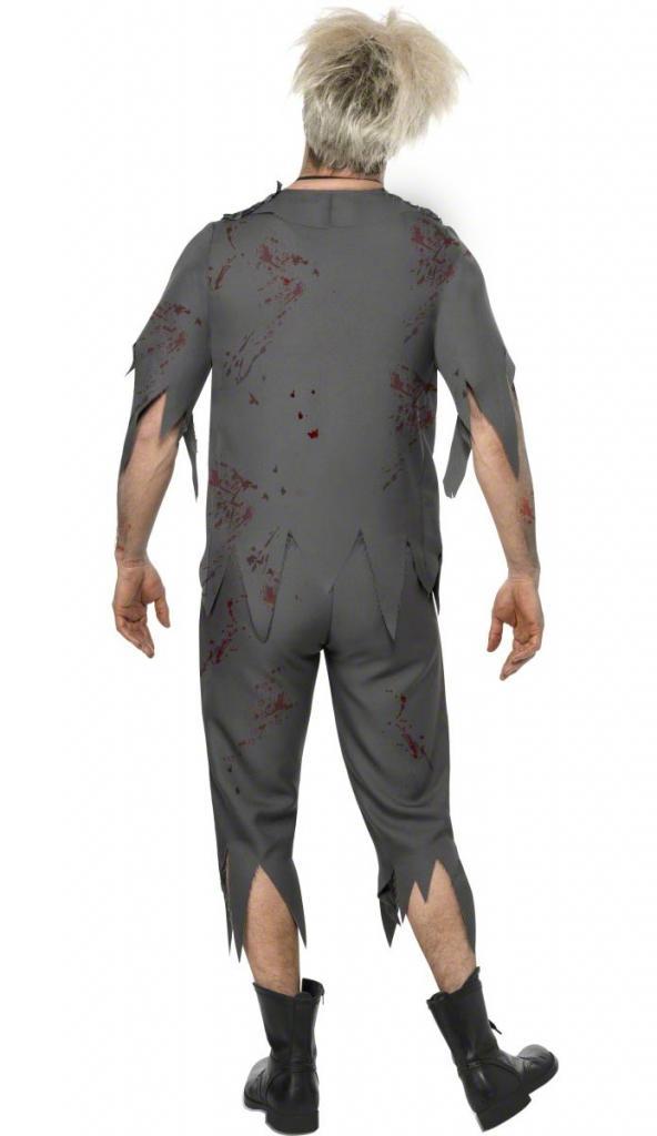High School Horror Schoolboy Zombie Fancy Dress Costume - Rear View