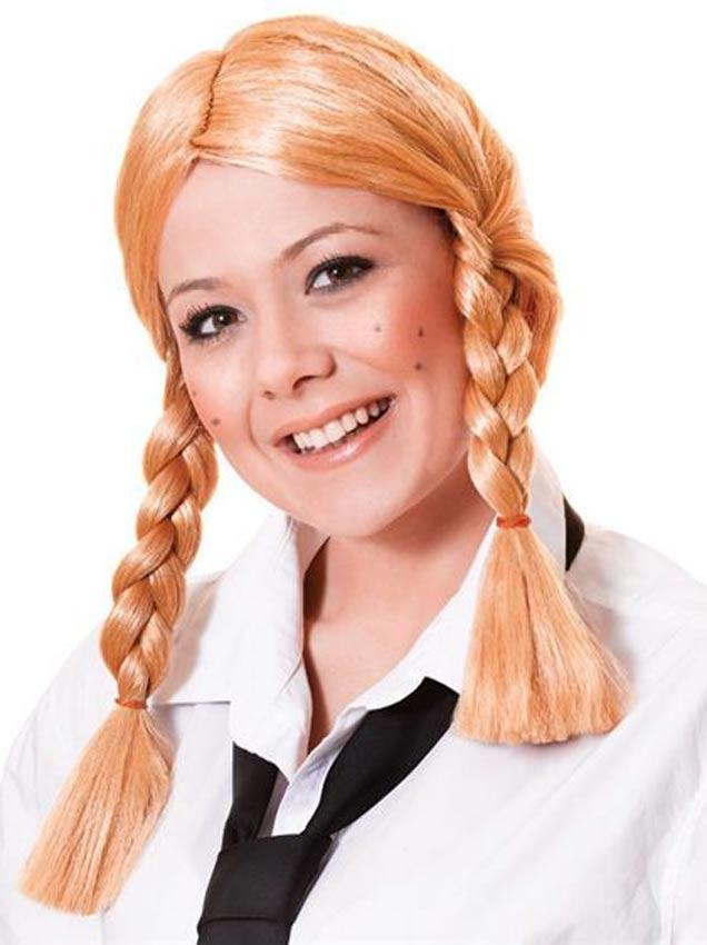 School Girl Costume Wigs - Honey Blonde