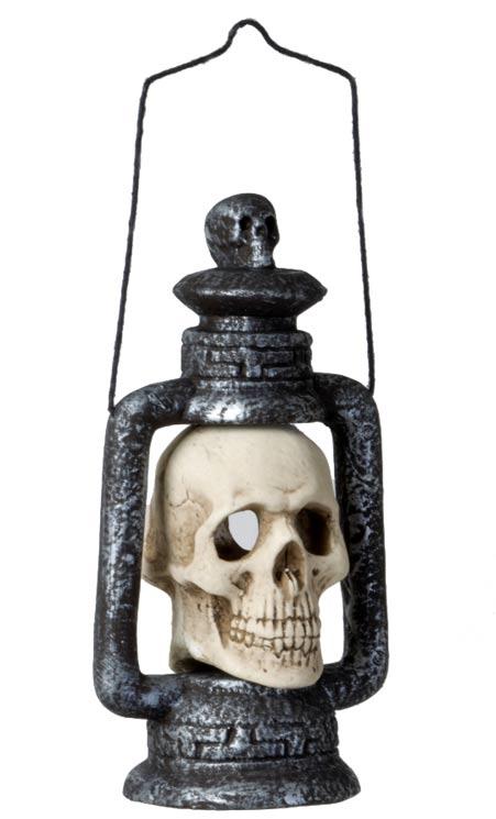 Skull Lantern Colour Change - Hanging Halloween Decoration