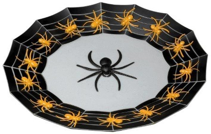 Halloween Sparkle Spider Platter - Spooky Tableware