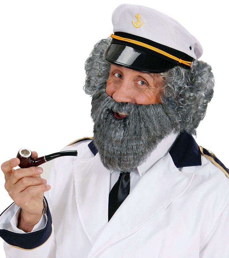 Grey Character Beard by Widmann 0781G available here at Karnival Costumes online party shop