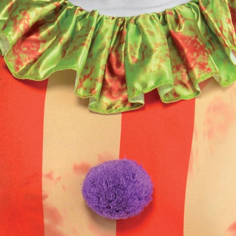 Kid's Creepy Carnival Clown bodysuit Collar detail boy's Halloween Costume 844494 from Karnival Costumes