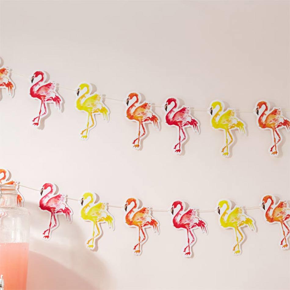Flamingo Fun Bunting 2.5m in length by Ginger Ray FL-205 available here at Karnival Costumes online party shop
