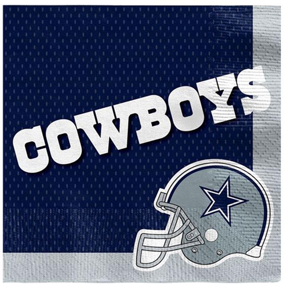 NFL Dallas Cowboys American Football Lunch Napkins y Amscan 512332 available here at Karnival Costumes online party shop