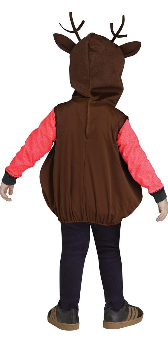 Rear view of infants Googly Eye Reindeer Tunic by Fun World 7769 available here at Karnival Costumes online Christmas party shop