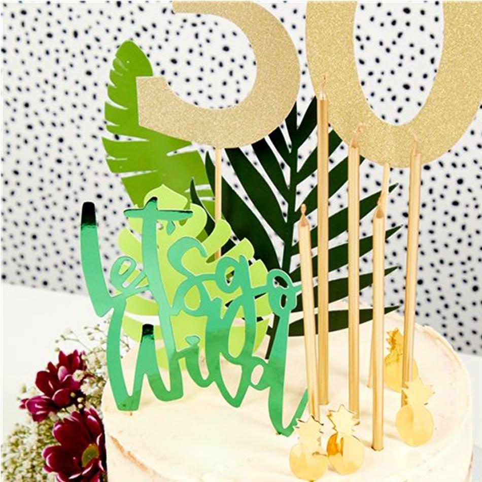 4pc Lets Go Wild Cake Topper Set by Club Green HBTH102 available here at Karnival Costumes online party shop