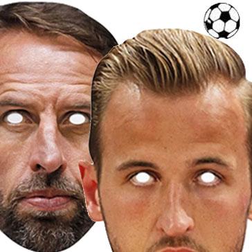 Football themed party masks good range all available here at Karnival Costumes online party shop