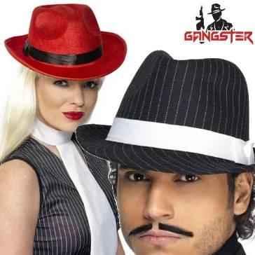 Gangster fancy dress costume hats for men and women available here at Karnival Costumes online party shop