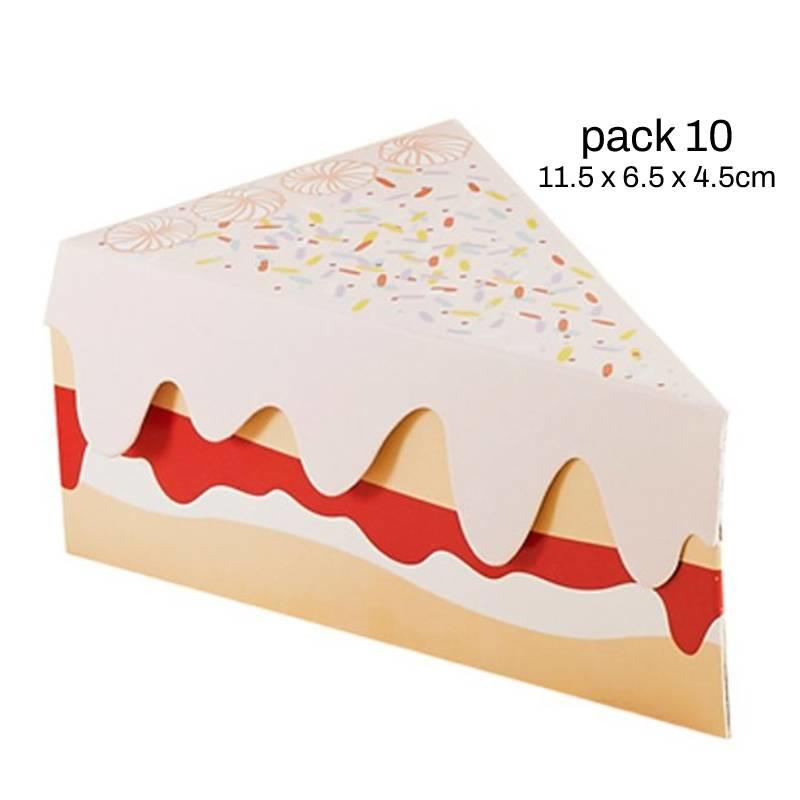Slice of Cake Cake Boxes pk10 by Club Green P104 available here at Karnival Costumes online party shop