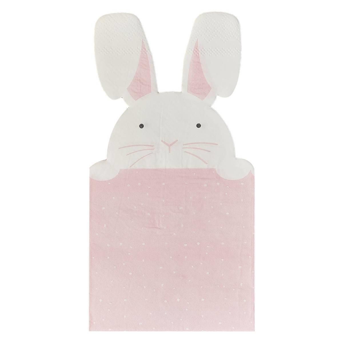 Eggciting Easter Peeking Bunny Eco-Friendly Napkins pk 16 by Ginger Ray EGG-213 available here at Karnival Costumes online party shop