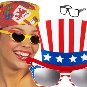 National Country themed character glasses and sunglasses for adults. Great selection available here at Karnival Costumes online party shop