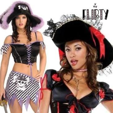 Flirty and sexy pirate fancy dress costumes for ladies. Great selection available here at Karnival Costumes online party shop