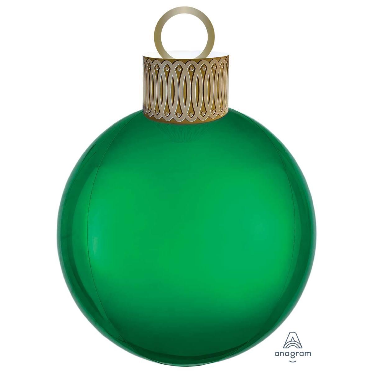 Green Christmas Bauble Orbz Balloon Kit by Amscan 4040601 available here at Karnival Costumes online Christmas party shop