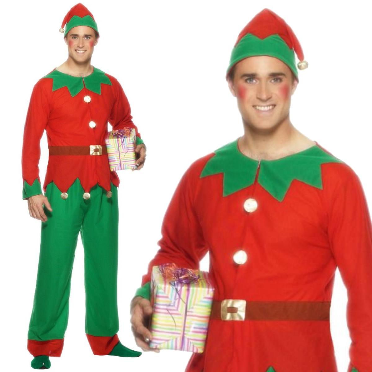 Elf Costume for men by Smiffys 26025 available here at Karnival Costumes online Christmas party shop