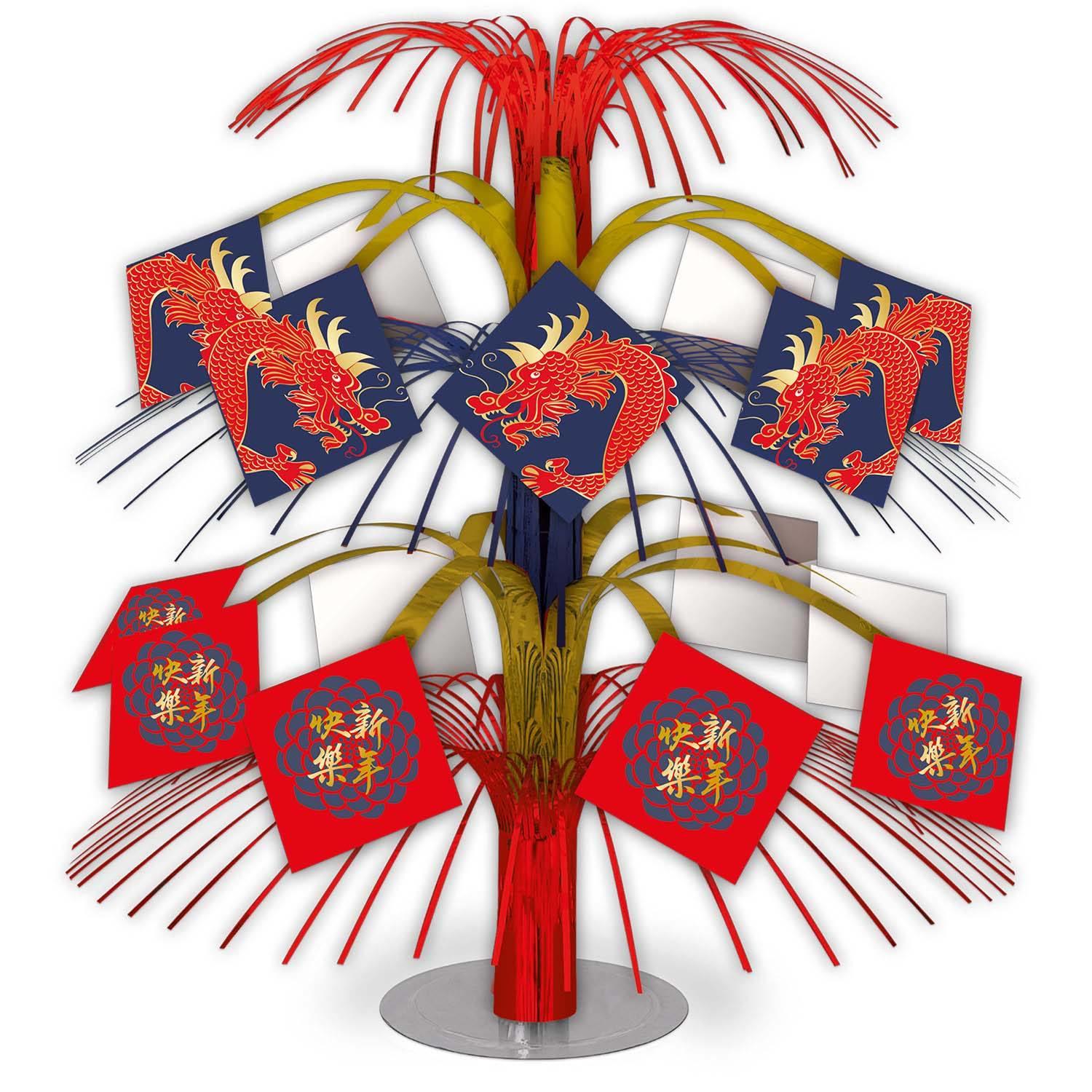Lunar New Year Foil Cascade Centrepiece 30cm by Amscan 9913291 available here at Karnival Costumes online party shop