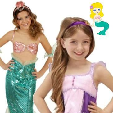Mermaid fancy dress costumes for girls. Great collection of costume party and bookweek dress-up outfits for children available here at Karnival Costumes online party shop