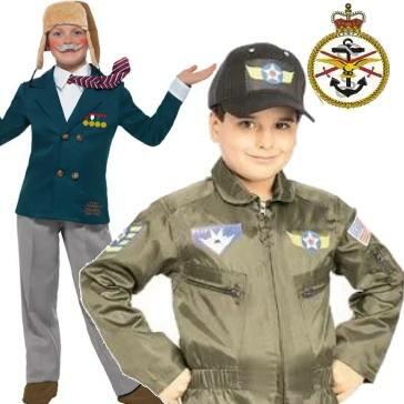 Airforce themed fancy dress costumes for children. Great selection of air force dress-up outfits available here at Karnival Costumes online party shop