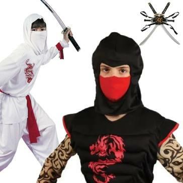 Children's Ninja fancy dress costumes for boys and girls, Great selection available here at Karnival Costumes online party shop.