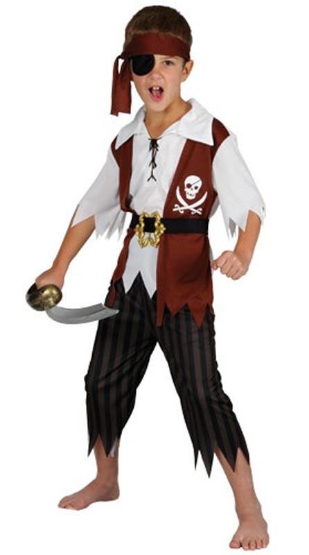 Cutthroat Pirate Boy Fancy Dress Costume