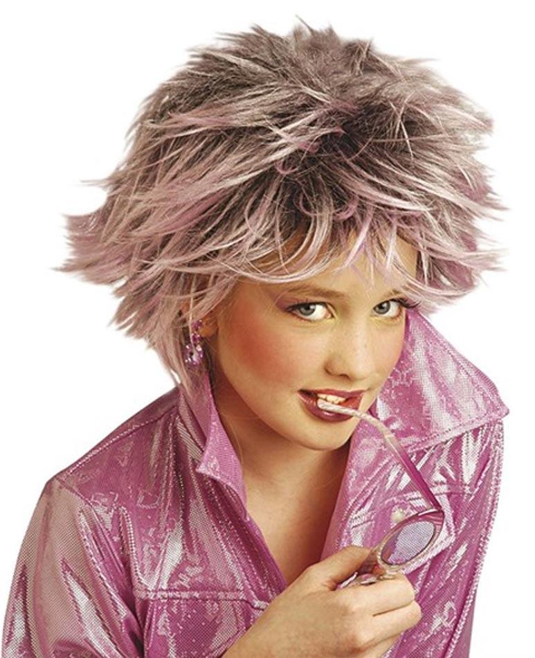 Windy Wig Jagged Cut Pop Styled Wig for Children by Widmann 6280W available here at Karnival Costumes online party shop