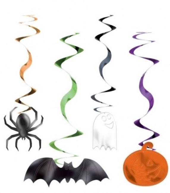 Hanging Swirling Characters pk 4 Halloween Party Decorations by Amscan 670065 available here at Karnival Costumes online Halloween party shop