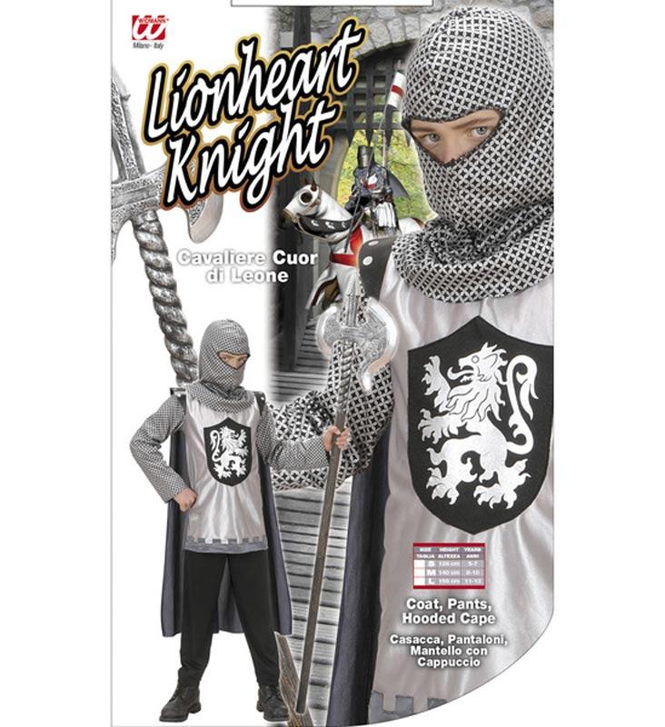 Boy's Lion Heart Medieval Knight fancy dress costume by Widmann 5865 available here at Karnival Costumes online party shop