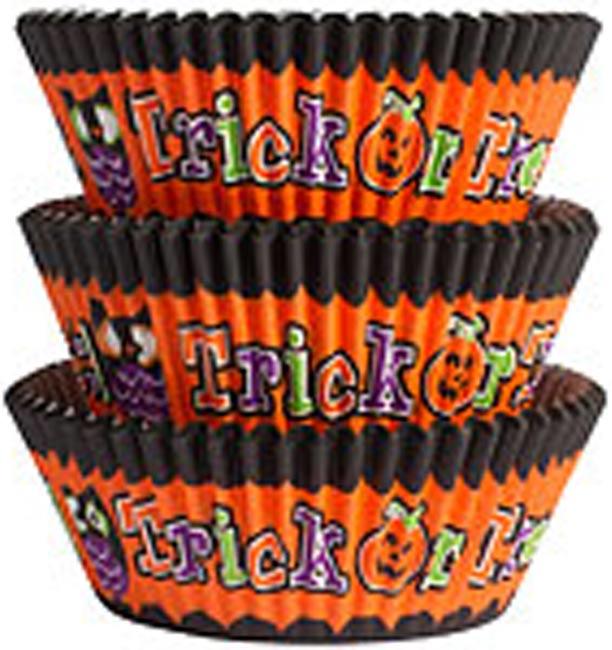 75 Pumpkin Cupcake Cases with Family Friendly design by Amscan 140082 from Karnival Costumes
