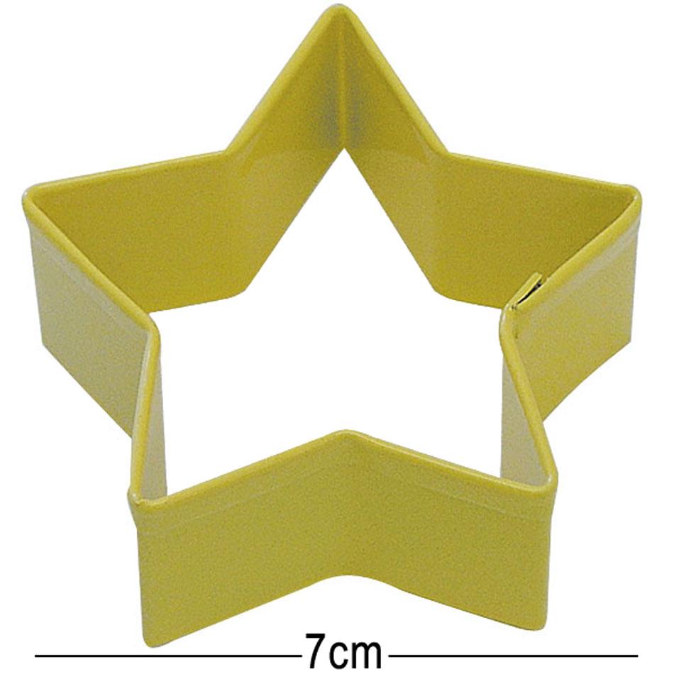 Five pointed Star Cookie Cutter measuring approx 7cm across available from a collection at Karnival Costumes