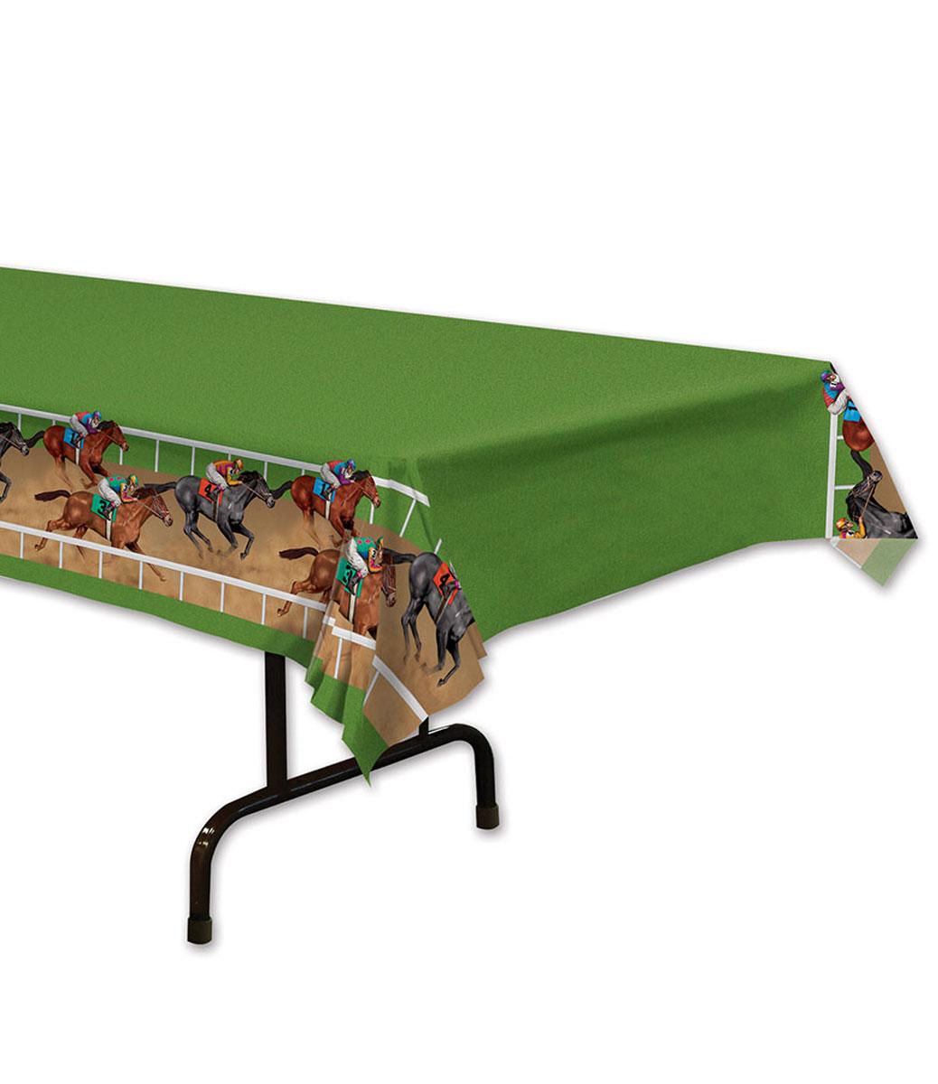 Horse Racing Platsic Tablecover - 108" x 54" by Beistle 54621 available in the UK here at Karnival Costumes online party shop