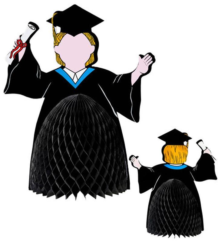 Graduation Honeycomb Centrepiece - 30cm by Widmann 95781 available here at Karnival Costumes online party shop