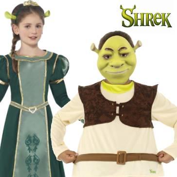 Children's fully licensed Shrek fancy dress costumes available here at Karnival Costumes online party shop