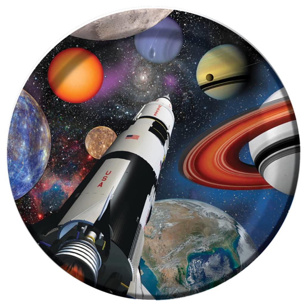 Space Blast Sturdy 23cm Paper Party Plates by Creative Party 425533 available here at Karnival Costumes online party shop