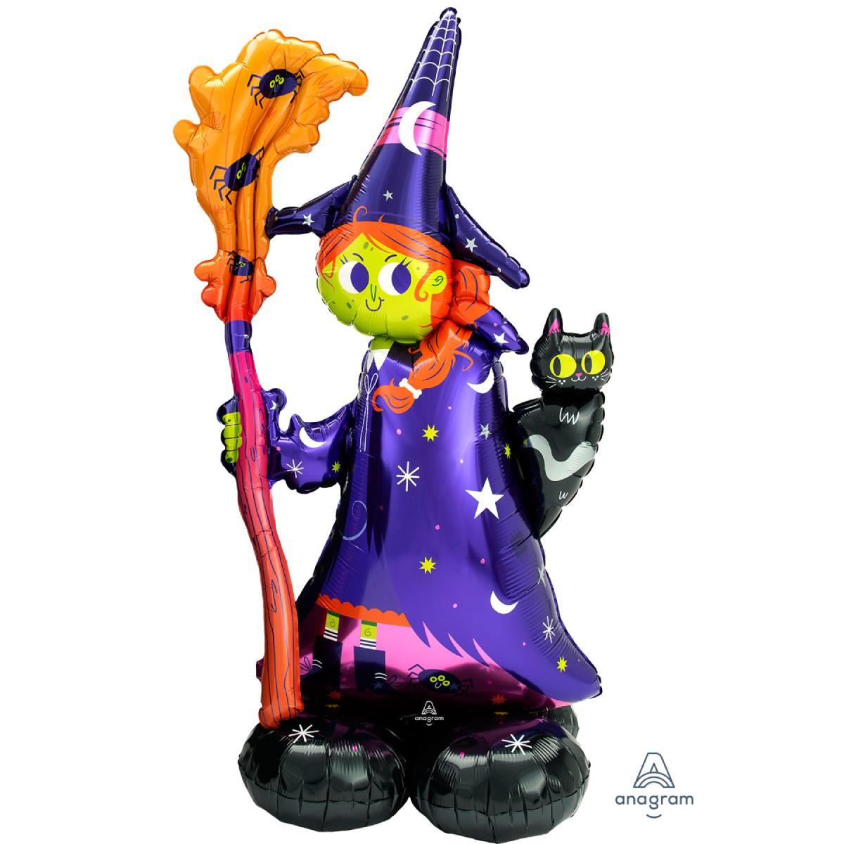 Scary Witch Air-Fill Airloonz Character Balloon 55" tall by Amscan 4241811 available here at Karnival Costumes online party shop