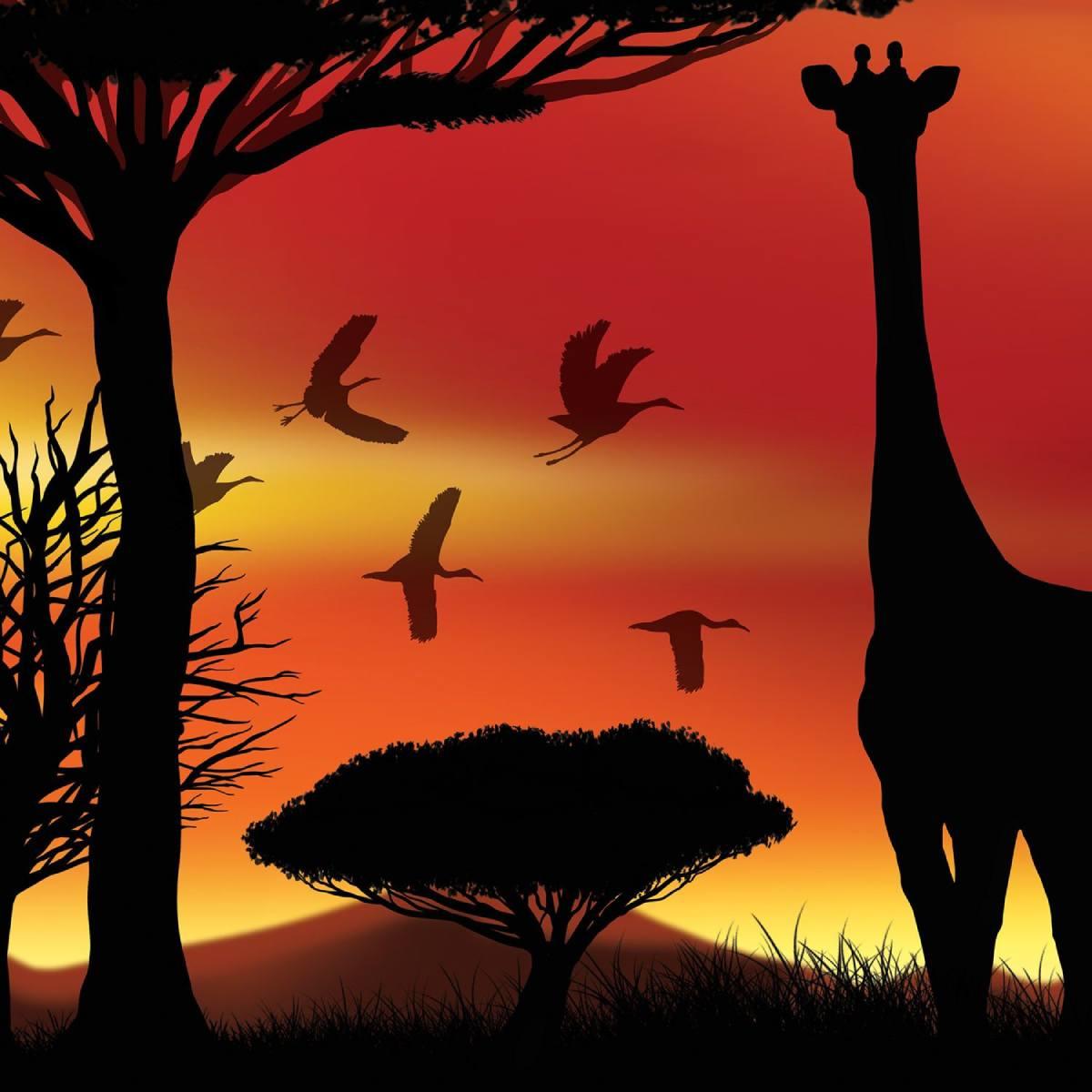Close up for our African Safari Insta-Mural - 5ft x 6ft by Beistle 53046 available in the UK here at Karnival Costumes online party shop
