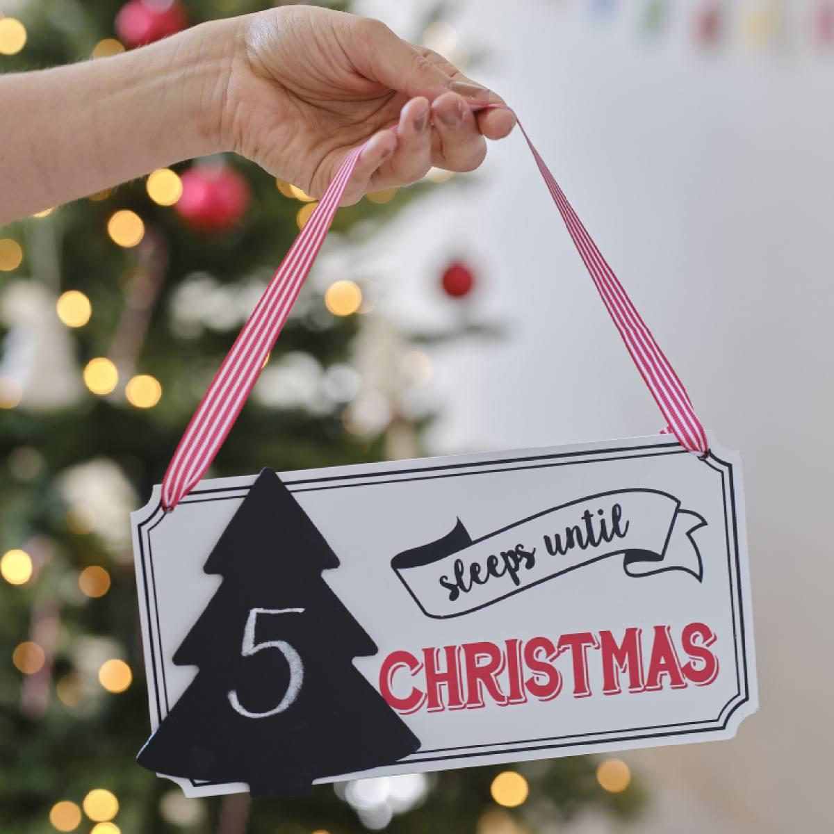 Sleeps Until Christmas Board by Ginger Ray VN-235 available here at Karnival Costumes online Christmas Party Shop