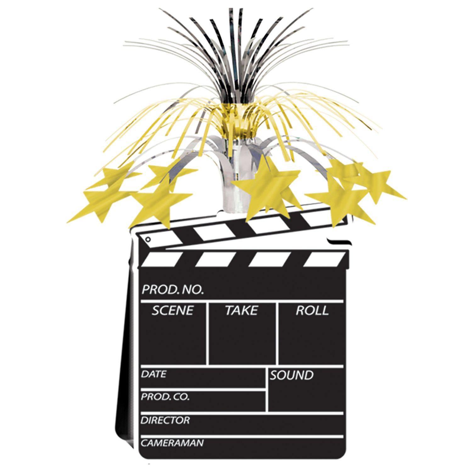 Hollywood Movie Set Clapboard Centrepiece by Beistle 50157 available here at Karnival Costumes online party shop