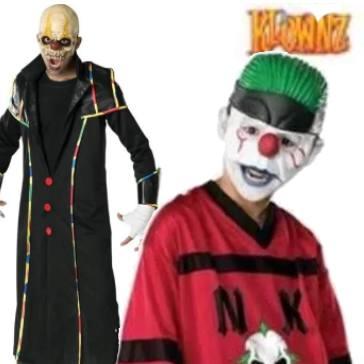 Childrens and young teenagers Halloween Horror Klown fancy dress costumes. Great selection available here at Karnival Costumes online party shop.