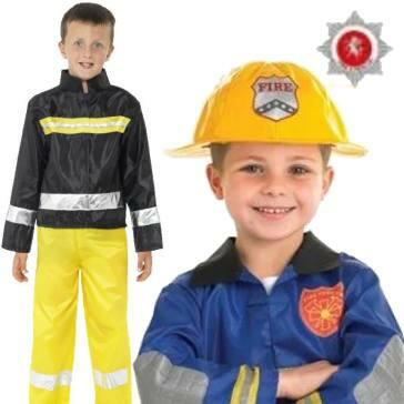 Fireman fancy dress costumes for children. Good selection from our Emergency Services dress-up collection here at Karnival Costumes online party shop