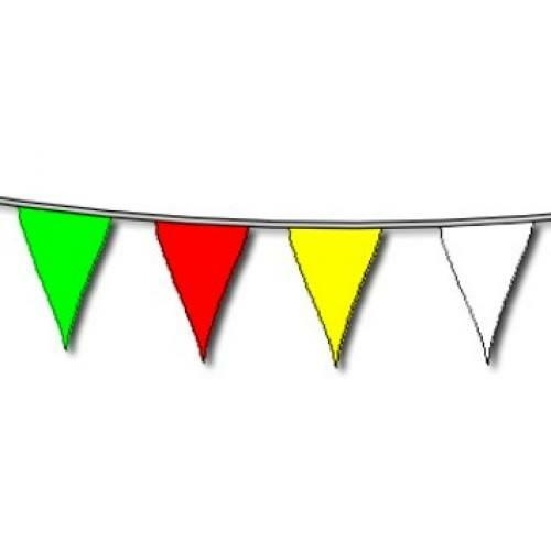 Multi-Coloured Pennant Bunting 10m with 20 flags by Creative Collection D8004 available from Karnival Costumes online party shop