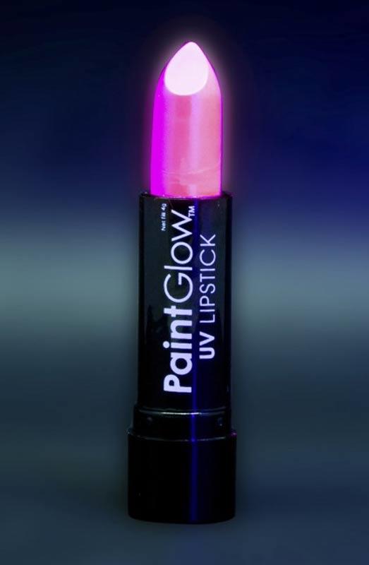 Neon Pink UV Lipstick by PaintGlow and available from Karnival Costumes