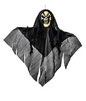 Hanging Black Grim Reaper - 30cm Halloween decoration by Amscan 141034 and available here at Karnival Costumes online Halloween party shop