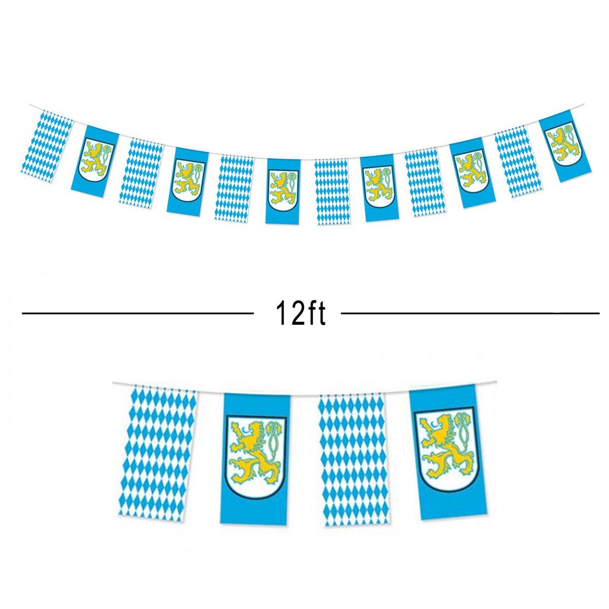 Oktoberfest Pennant Banner - 12ft with 12 flags, by Beistle 54243 it's available in the UK here at Karnival Costumes online Oktoberfest shop