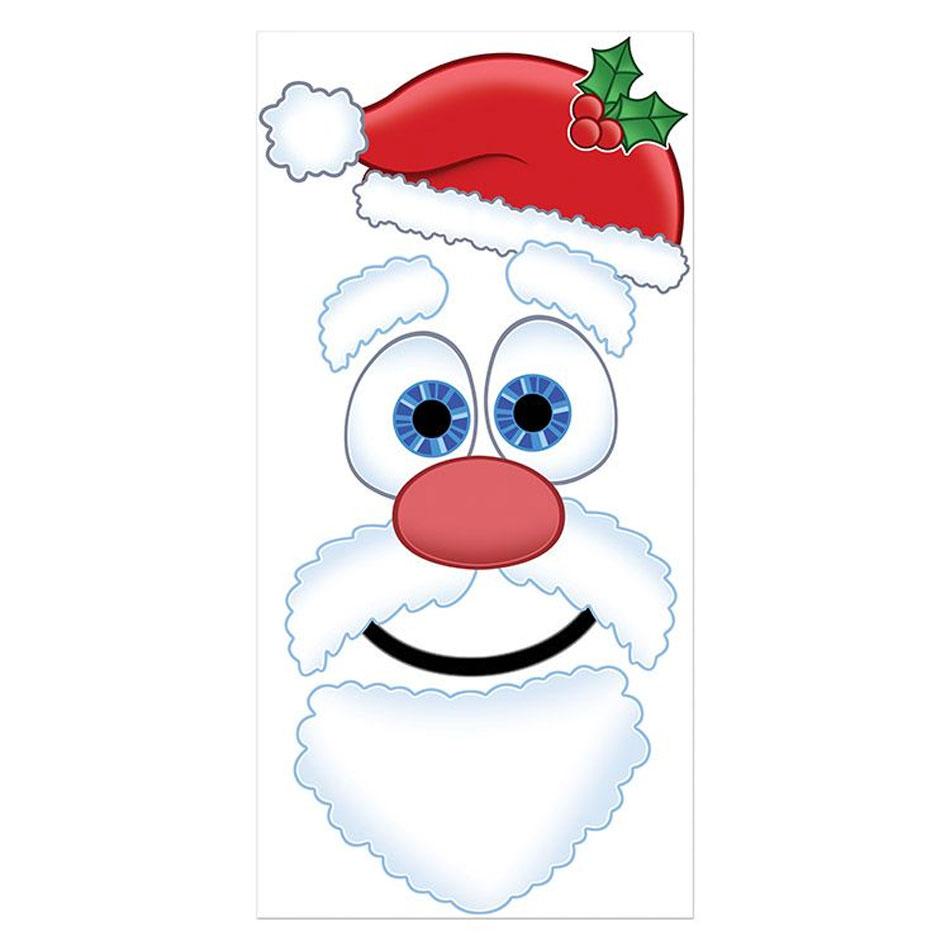 Santa Face Christmas Door Cover by Beistle 20013 available here at Karnival Costumes online Christmas party shop