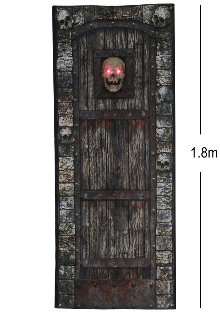 Light Up Dungeon Door Cover Halloween Decoration by SVI 5122870 / 6586 available here at Karnival Costumes online Halloween party shop