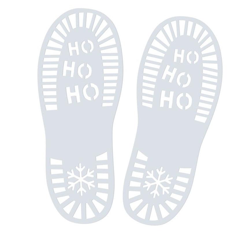 Pack of 2 (left and right) Santa Footprint Stencils by Ginger Ray ST-220 available here at Karnival Costumes online party shop
